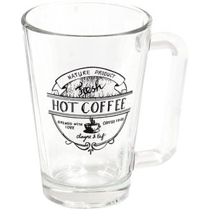 Clayre & Eef Mok 250 ml Glas Hot Coffee Koffiemok