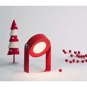 Tafellamp - Rood - 70 UUR Draadloos - Uitklapbaar - Bureaulamp - Nachtlampje - Leeslampje - LED - Dimbaar met Sensor (Rood) - Nachtlamp - Lamp - Modern