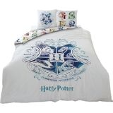 Warner Bros dekbedovertrek Hogwarts - 240 x 220 cm - katoen - wit
