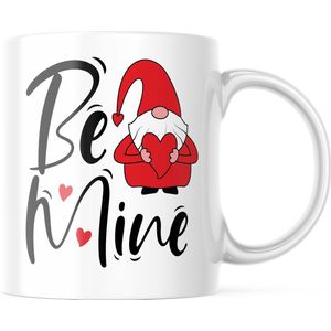 Valentijn Mok met tekst: Be mine gnome | Valentijn cadeau | Valentijn decoratie | Grappige Cadeaus | Koffiemok | Koffiebeker | Theemok | Theebeker