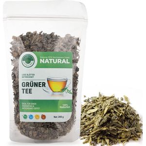 Natural Welt - Groene thee - 200 gram Losse thee - Detox thee - Kruiden thee - geschikt voor theepot