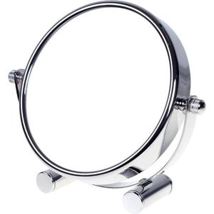 Make-up spiegel Small Vrijstaand 6 Inch Scheerspiegel 5x Vergroting Tweezijdige Draaibare Verchroomde Cosmetische Spiegel - Tafelspiegel Compact voor Thuis en Op Reis KXD3142-5x