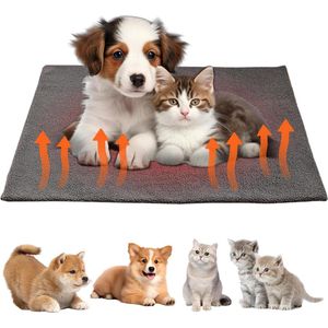 Zelfverwarmende deken voor katten en honden - warmtemat 60 x 45 cm - wasbare elektrische deken - kattendeken met warmtedeken .