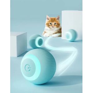 Interactief Kattenspeeltje - Zelfrollende Bal voor Katten en Honden - Oplaadbaar - Blauw