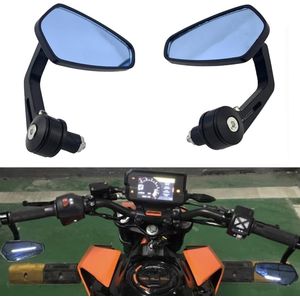 Bar End Spiegels - Motor Spiegels – 2 Stuks - Stuurspiegel – Scooterspiegels Universeel - Achteruitkijkspiegel Motor - Scooter Spiegels – Motorfiets & Scooter Accessoires - Zwart