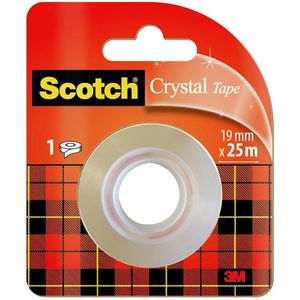 Scotch Plakband Crystal ft 19 mm x 25 m, blister met 1 rolletje