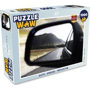 Puzzel Auto - Spiegel - Reflectie - Legpuzzel - Puzzel 1000 stukjes volwassenen