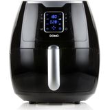 Domo DELI-FRYER XXL Eén/Onder-een Zelfsluitende Air Fryer - Friteuse - Zilver - Zwart