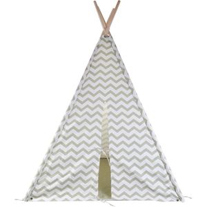 Bandits & Angels Tipi Speeltent Indian Retro Green voor Jongens en Meisjes vanaf 3 Jaar - Groene Speel Tent voor Binnen en Buiten - Tipitent - 100% katoen - Speeltentje voor Kinderen