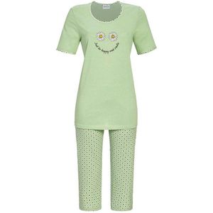 Ringella Pyjama 3/4 broek - 576 Green - maat 38 (38) - Dames Volwassenen - 100% katoen- 4211222-576-38