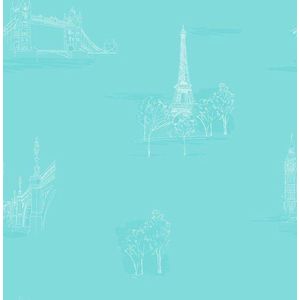 Dutch Wallcoverings Steden - Turquoise