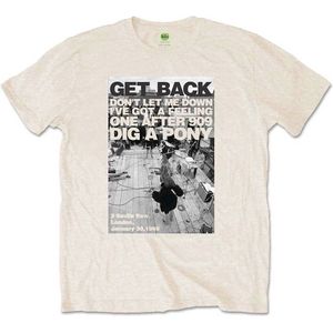 The Beatles - Rooftop Shot Heren T-shirt - 2XL - Creme