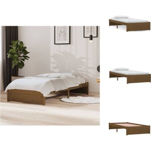 vidaXL Houten Bedframe - Modern - Eenpersoonsbed - Afmeting- 195.5 x 95.5 x 31 cm - Ken- Hoogwaardig massief grenenhout - Bed