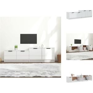 vidaXL Tv-meubel - Hoogglans wit - 158.5 x 36 x 45 cm - Praktisch - Hoge kwaliteit - Kast