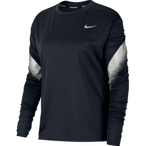 Nike Nk Midlayer Runway Sporttrui Dames - Black/Reflective Silv - Maat M