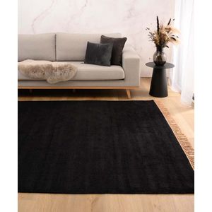 Viscose vloerkleed - Gem zwart 200x300 cm