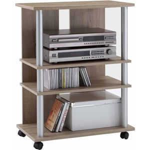 TV-Meubel Hein Eiken - Breedte 65 cm - Hoogte 85 cm - Diepte 40 cm - Met planken - Zonder deuren