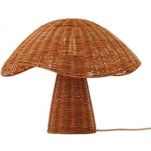 KidsDepot Boletus Tafellamp D40,5x34cm - Mushroom brown rotan - E27