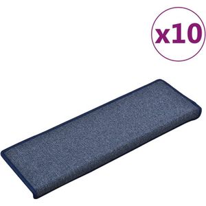 vidaXL - Trapmatten - 10 - st - 65x21x4 - cm - blauw