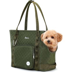 Hondentas voor kleine honden 5 kg - Lichtgewicht opvouwbare hondendraagtas - Kattentransporttas voor onderweg zwart