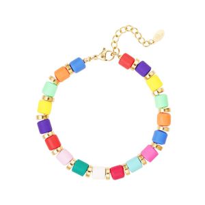 Armband - Polymeer Kralen - Colourful - Rainbow - Regenboog
