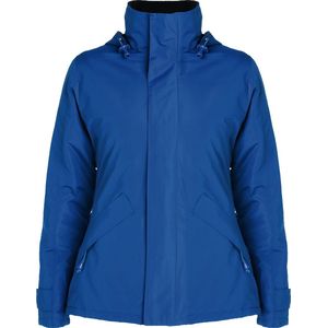 Waterbestendige Parka Dames model Kobalt Blauw Europa merk Roly maat XL