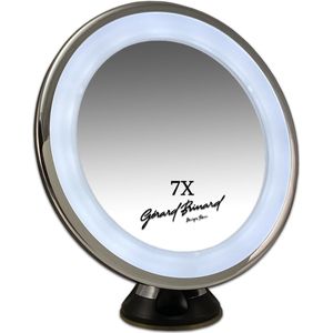 Gérard Brinard Zuignap Spiegel Zwart LED 7x vergroting verlichte make up spiegel Ø17cms-sBadkamer Spiegel