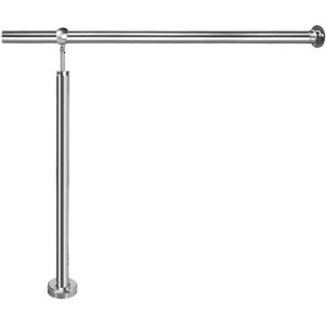 Aufun Roestvrijstalen Leuning Borstwering Trapleuning Muurleuning Leuning Voor Trappen, Buiten & Binnen (150cm)