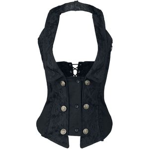 Burleska Melissa Waist Coat Onderborstkorset zwart L Polyester Dames - Middeleeuwen, Steampunk
