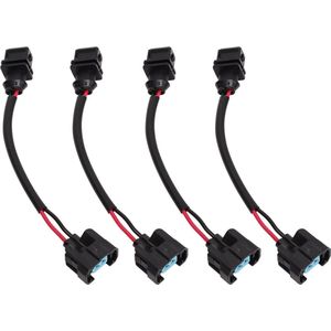 Brandstof Injector Connector Draad 4 Stuks - Conversie Slang Kabelboom voor Civic Prelude - Obd1 naar Obd2 .