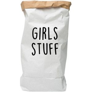 Label2X - Speelgoedzak Girls Stuff 80 cm hoog - Opbergtas voor Speelgoed - Speelgoedmand - Speelgoedbak