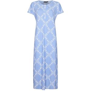 Pastunette slaapkleed dames - blauw met print - 15241-312-4/519 - maat 54