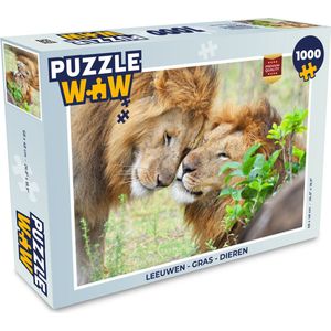 Puzzel Leeuwen - Gras - Dieren - Legpuzzel - Puzzel 1000 stukjes volwassenen