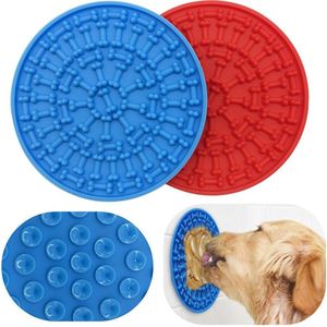 Voermat hond- Likmat hond - Anti schrok mat hond - Snuffel eet mat hond - Langzaam eet mat - Blauw