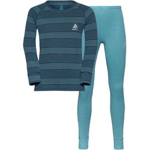 Odlo Long Active Warm Eco Set Thermoset Reeef Waters - Blue Wing Teal 92