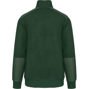 Pullover/Cardigan Unisex XS WK. Designed To Work 1/4-ritskraag Lange mouw Forest Green 100% Polyester