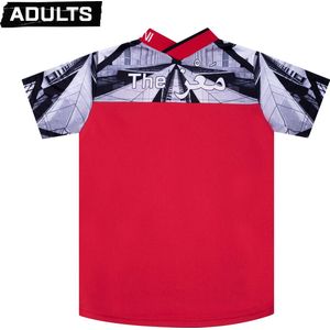 Touzani - T-shirt - La Mancha Panna Adults Red (M) - Kind - Voetbalshirt - Sportshirt