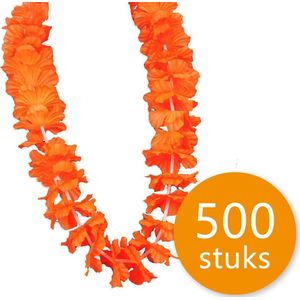 Pakket met 500 stuks Oranje Krans Hawaii | Oranje Feestartikelen | Feestkleding EK/WK Voetbal