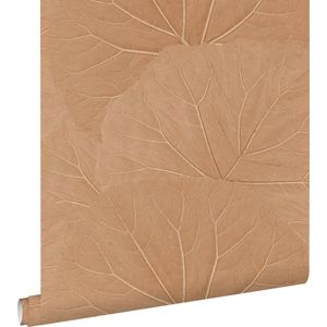 ESTAhome behang bladeren terracotta roze - 0.53 x 10.05 m - 139916