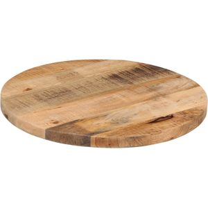vidaXL Tafelblad - Rond 40x2,5 cm - Massief Mangohout Tafelblad - Houten Tafelblad - Mangohouten Tafelblad - Rond Tafelblad - Vintage Tafelblad