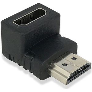 ACT HDMI koppelstuk adapter, male naar female, HDMI haaks 90° omlaag AC7570