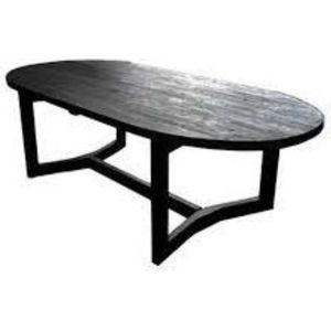 Van der Leeden Teak Tuintafel Ovaal 260x110 cm - Black