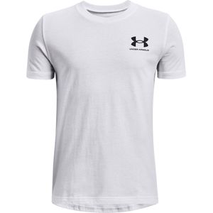 Under Armour UA B SPORTSTYLE LEFT CHEST SS Jongens Sportshirt - Wit - Maat YMD