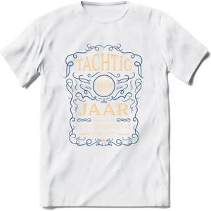 80 Jaar Legendarisch Gerijpt T-Shirt | Royal Blue - Ivoor | Grappig Verjaardag en Feest Cadeau Shirt | Dames - Heren - Unisex | Tshirt Kleding Kado | - Wit - XL