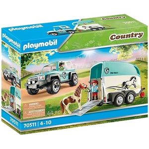 Playmobil Auto met ponytrailer (70511, Playmobil Land)