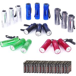 18-delige mini led-zaklampenset met batterijen voor outdoor en noodgevallen