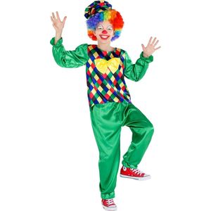 dressforfun - jongenskostuum clown Freddy 128 (7-8y) - verkleedkleding kostuum halloween verkleden feestkleding carnavalskleding carnaval feestkledij partykleding - 300798