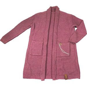 LOT83 Vest Noor - Gehaakt vest - Vest dames - Ronde sjaal - Oud Roze - 1 Size fits all