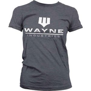 DC Comics Batman Dames Tshirt -XL- Wayne Industries Logo Grijs