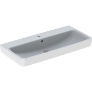 Geberit Renova Plan Wastafel 100x48x18,5 cm 1 Kraangat Met Overloop Wit